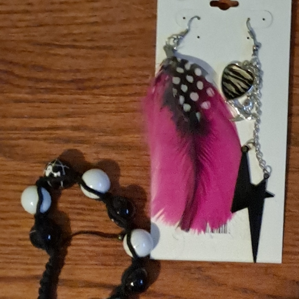 80s mismatch earing & braclette set
